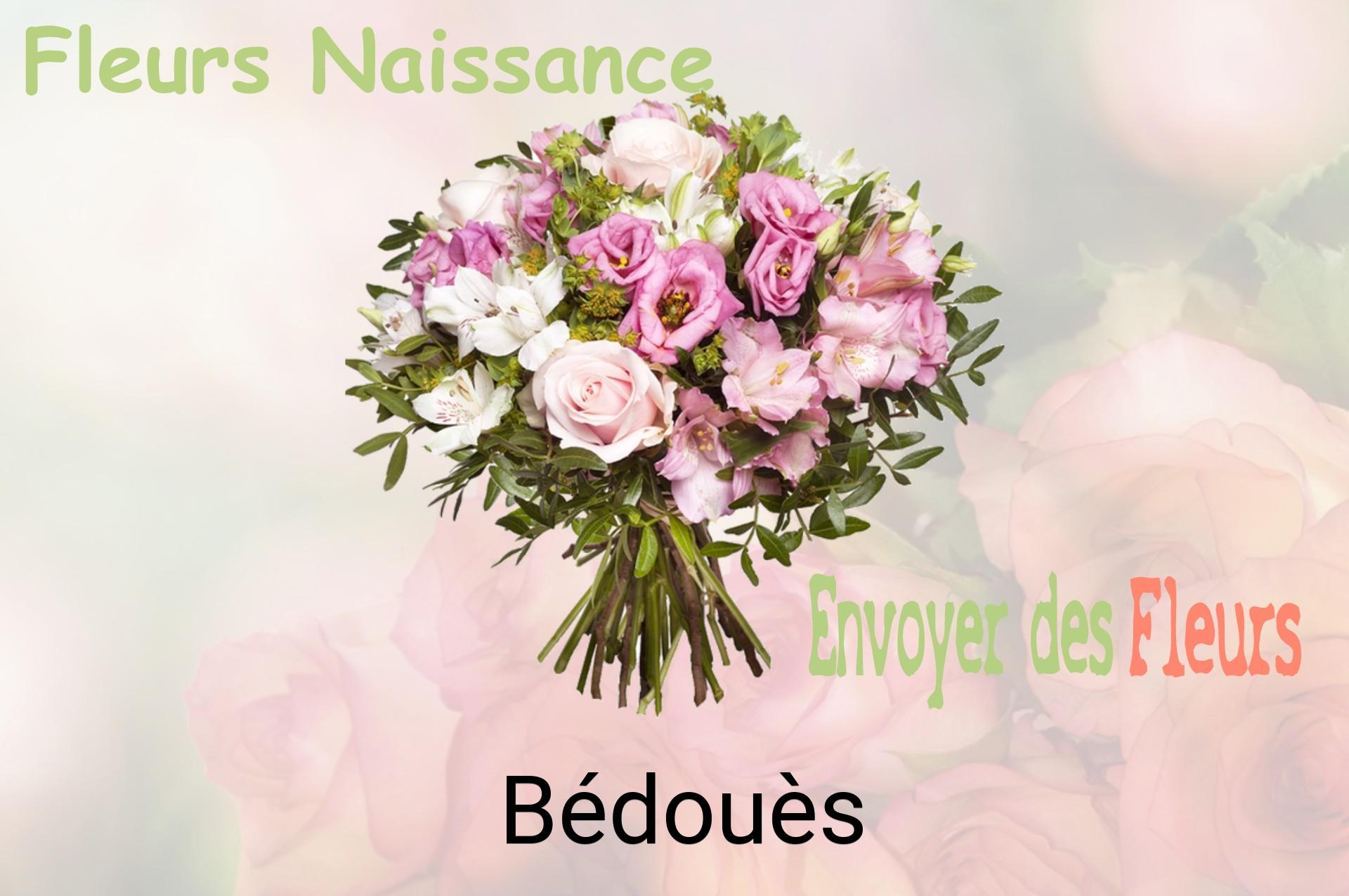 Bouquet de fleurs de naissance livré à Bédouès