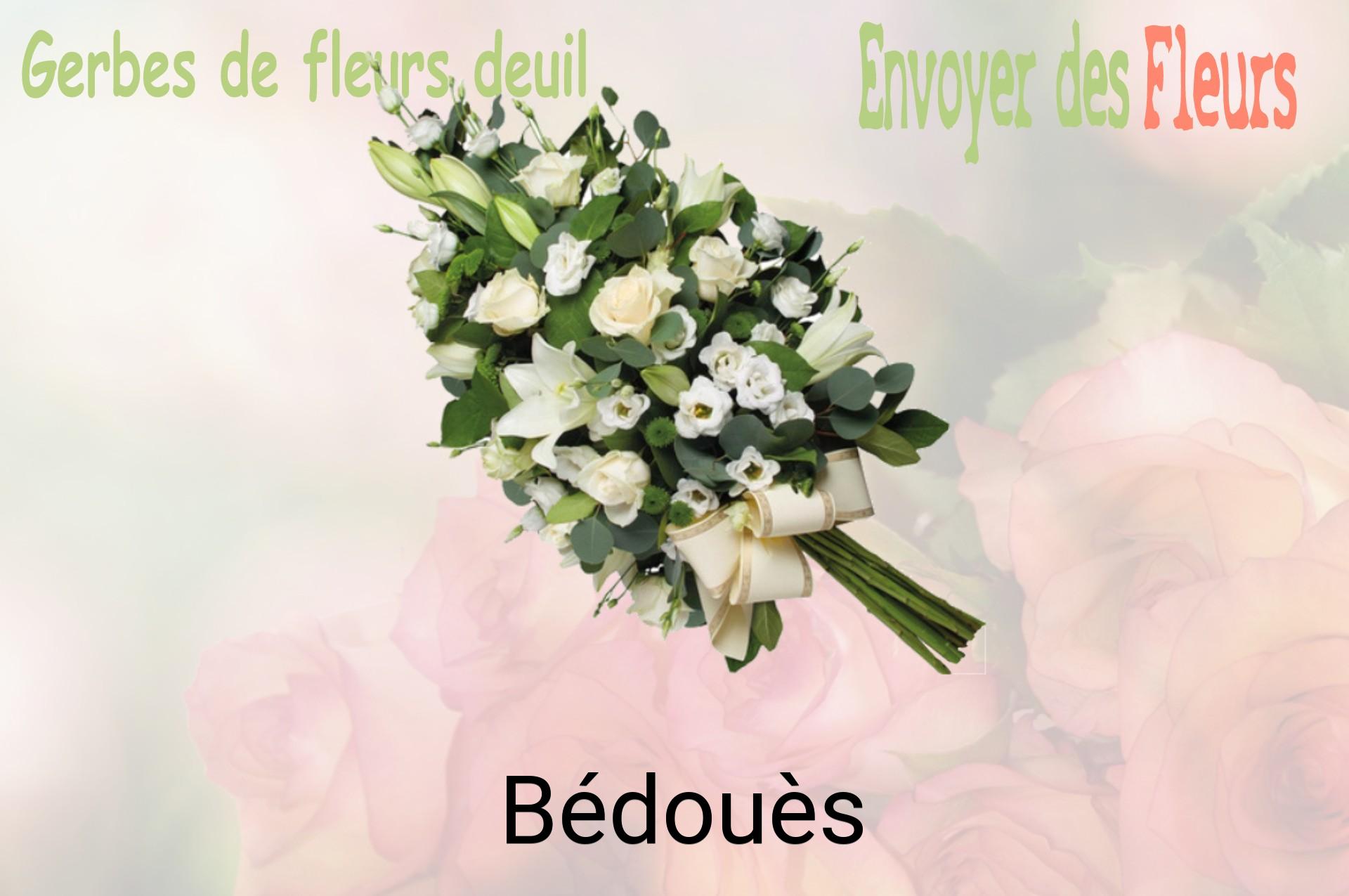 Gerbe de fleurs de deuil livrée à Bédouès
